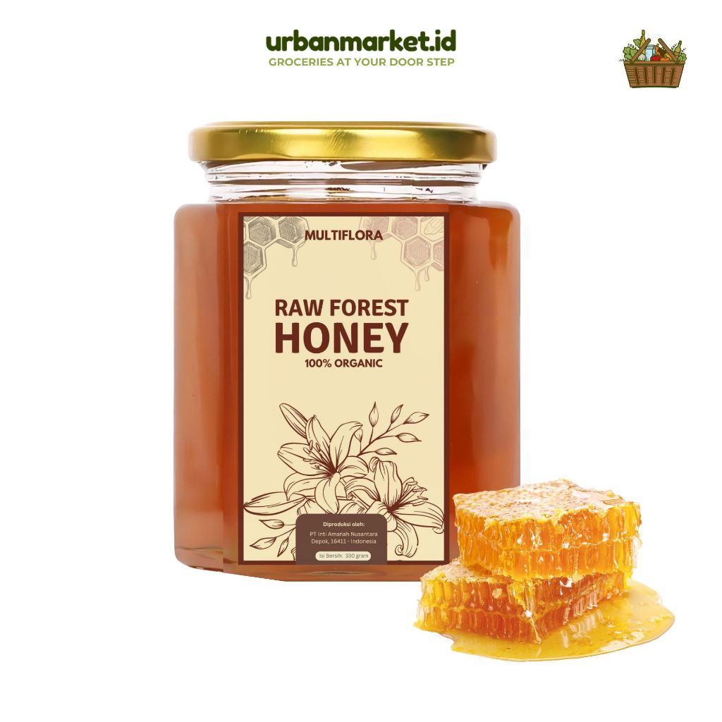

Madu Murni Lebah Hutan Asli 330 gram 100% Organik & Natural Herbal