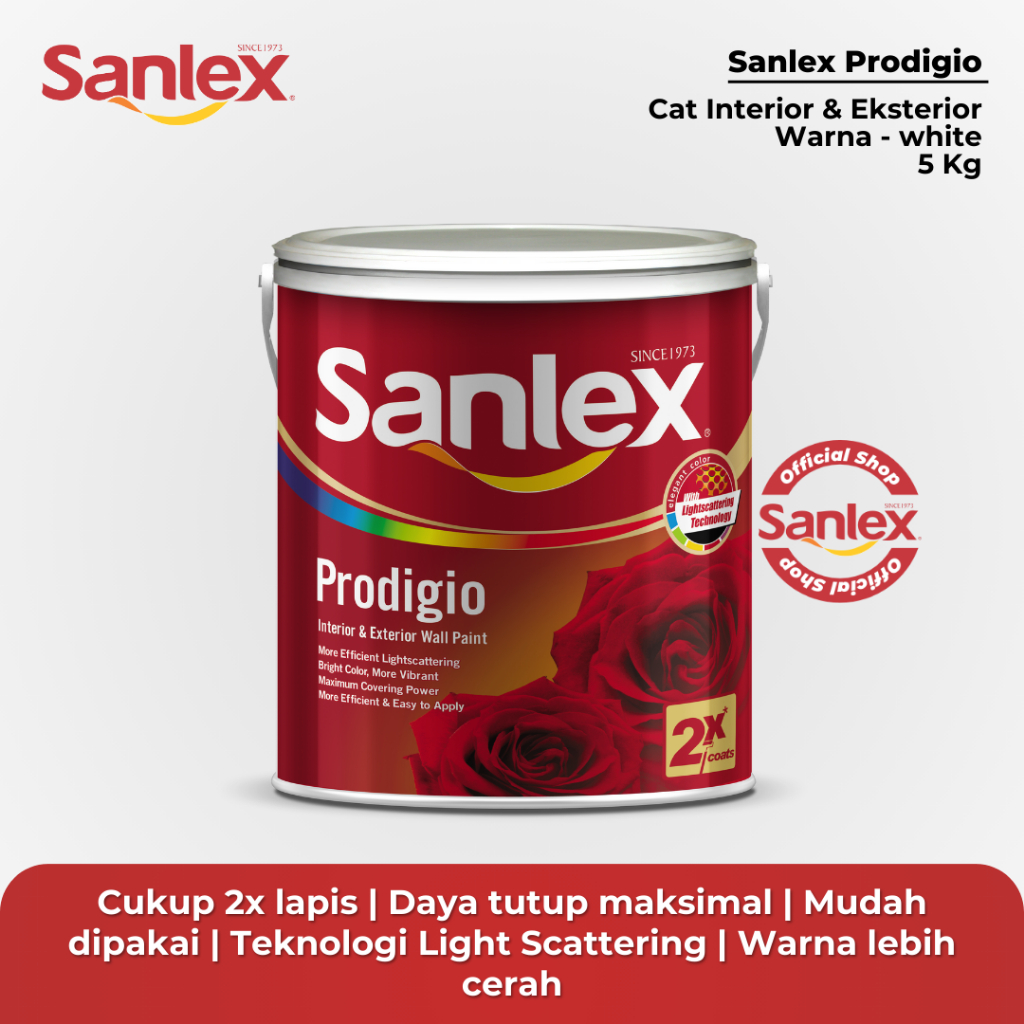 Sanlex Prodigio - Cat Tembok - 5 Kg - White