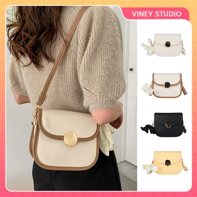 Tas Wanita Tabrakan Warna Seratus Tas Selempang Selempang Korea Kecil