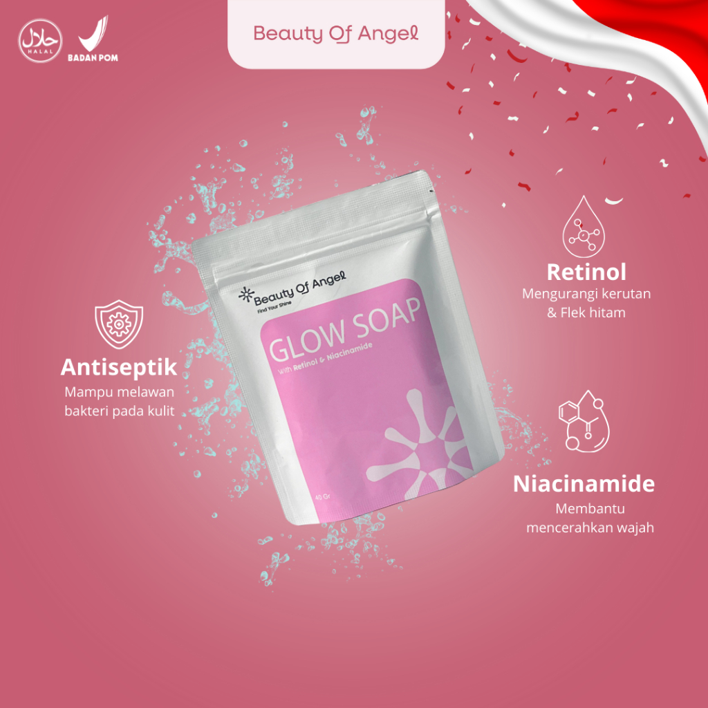 [BISA COD] Glow Soap Beauty of Angel | Sabun Kecantikan BOA Glow Soap shop shoap with Retinol Niacin