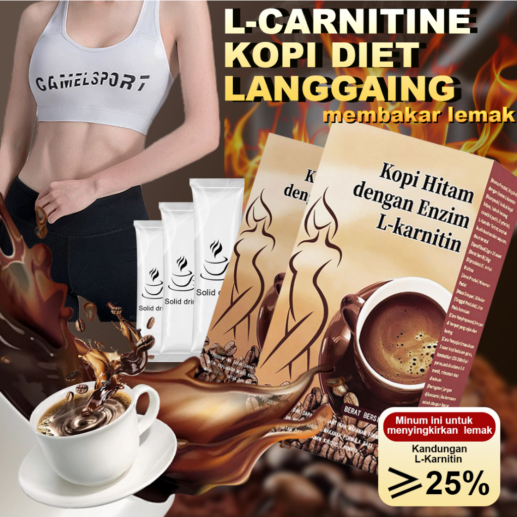 

Kopi Hitam L-karnitin, Kopi Pelangsing, Rendah Kalori, Kopi Instan, Kopi Pelangsing,Pembakar Lemak