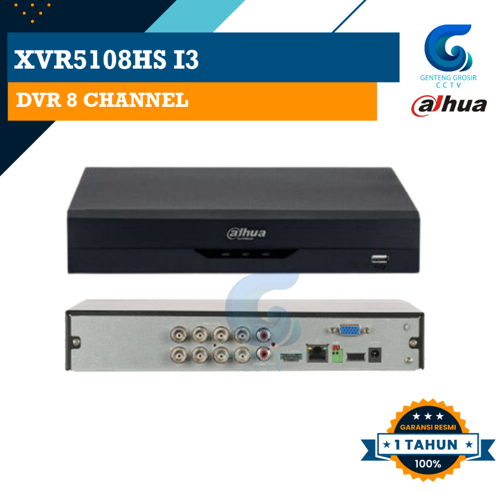 DAHUA XVR5108HS I3 DVR 8 CHANNEL