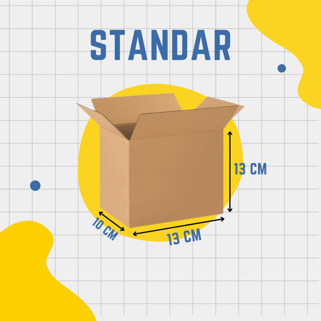 

Kardus / Box Packing Standar Polos Ukuran 13cm x 10cm x 13cm