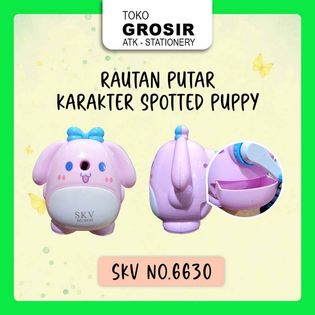 

Serutan Pensil Putar Gaya Kartun Sharpener Rautan Meja Karakter Spotted Puppy - SKV No. 6630