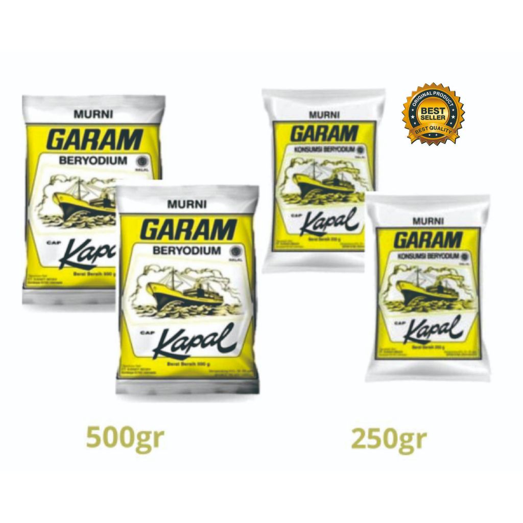 

Garam Kapal 250gr dan 500gr Original / Garam dapur cap kapal Uyah