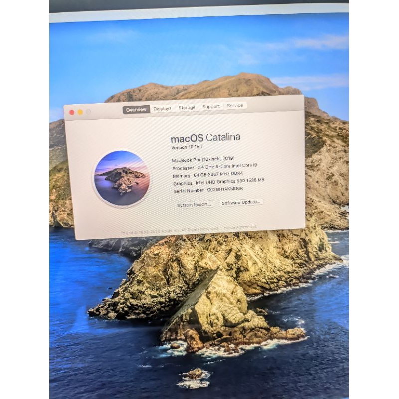 MACBOOK PRO 2019 16-INCH SECOND BIG RAM 64/500GB