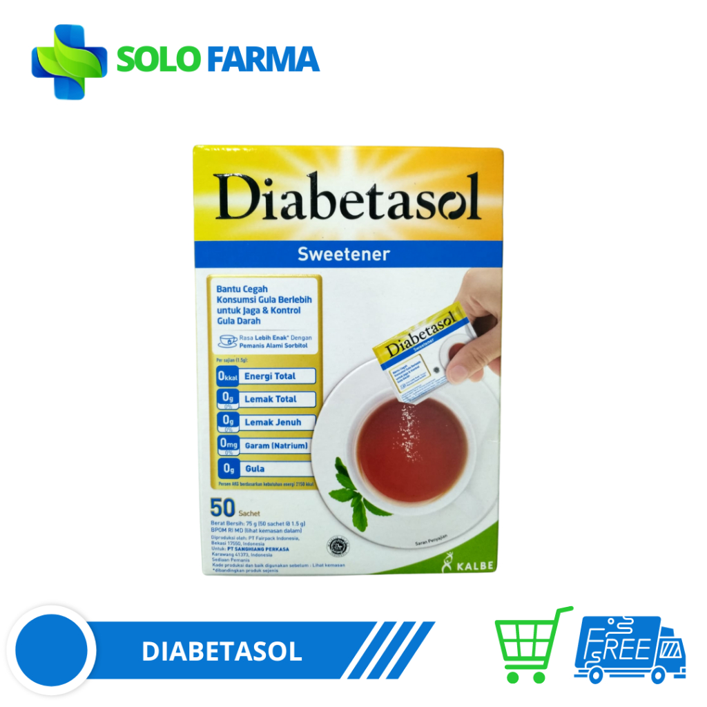 

Diabetasol Zero Calorie Sweetener 50 Sachet