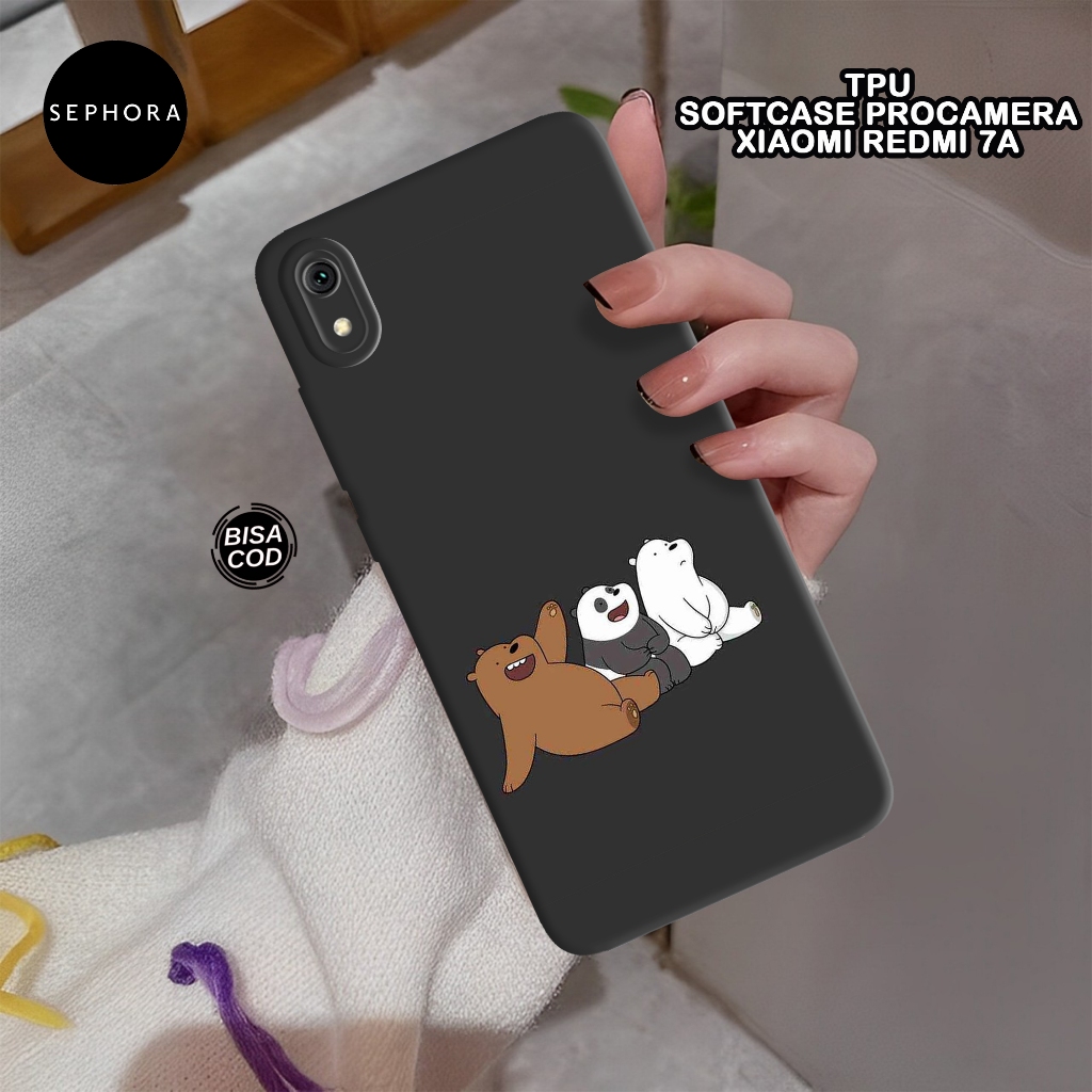 Softcase Xiaomi Redmi 7A Terbaru - Fashion Case Panda - Case Xiaomi Redmi 7A - Case Pro Camera - Cas