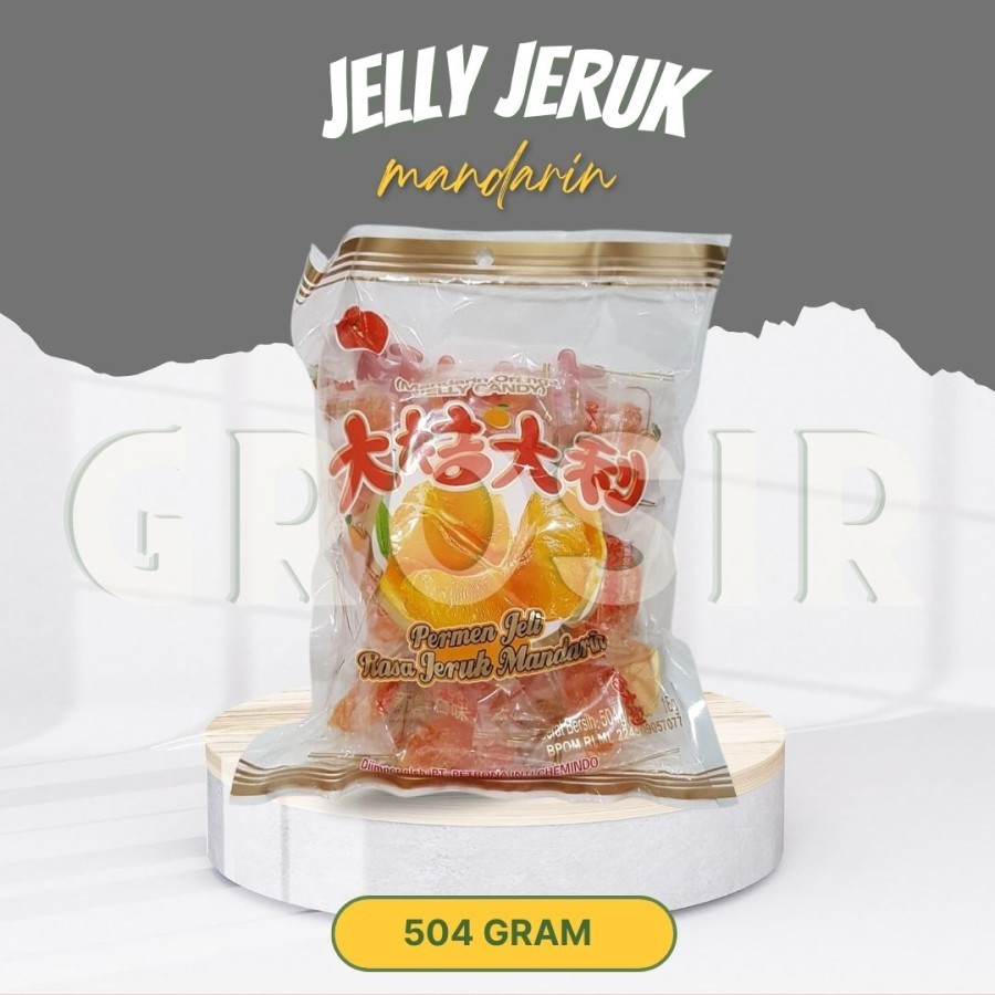 

Manisan / Permen Jeli Rasa Jeruk (Mandarin Orange Jelly Candy) 504 Gr / 28 Pcs / Halal