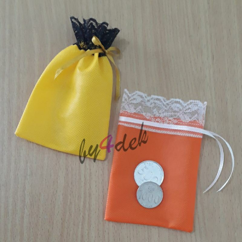 

Kantong/Pouch Serut Mini 8x9 +3cm Renda/Goody/Ultah-Souvenir. K31