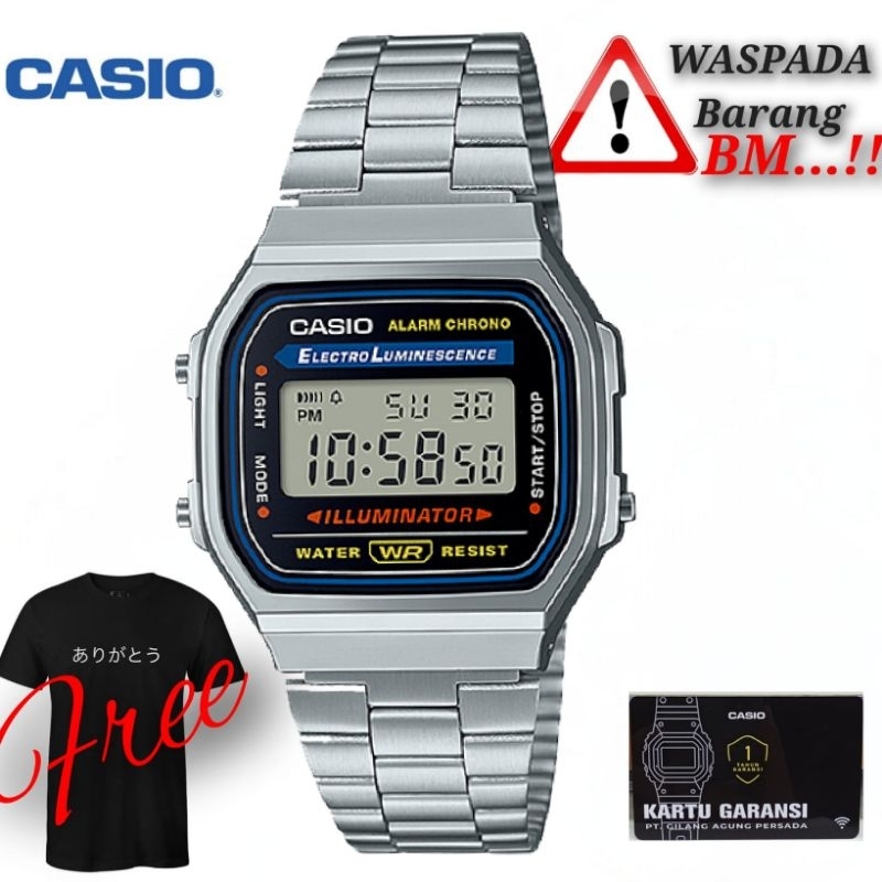 Jam tangan casio A168wa-1wdf / casio general A168WA-1WDF A168wa  A168