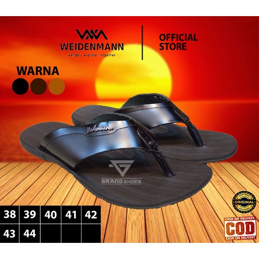 OFFICIAL Weidenmann weidenman SCT RB Sandal jepit pria casual Kulit asli kuat anti slip ORIGINAL