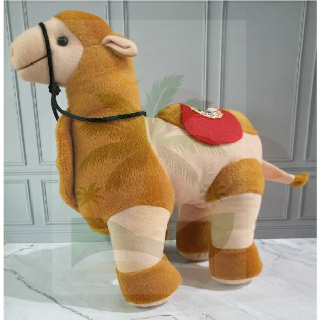 Boneka Unta Ukuran Tanggung Original Saudi - Oleh Oleh Haji & Umroh Premium - Souvenir Arab Halus & 