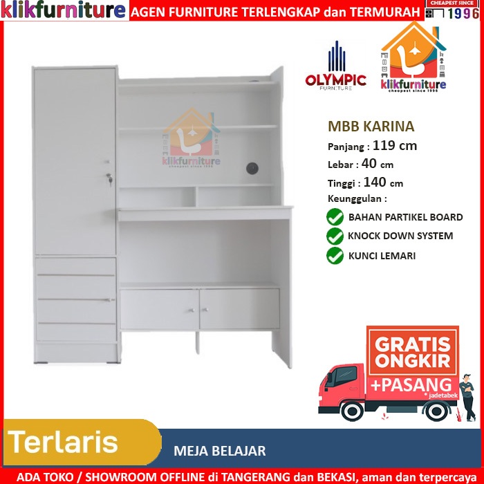 OLYMPIC Meja Belajar Minimalis Putih MBB KARIN