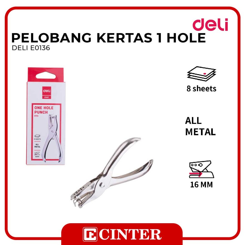 

DELI - PEMBOLONG / PELOBANG KERTAS 1 HOLE E0114