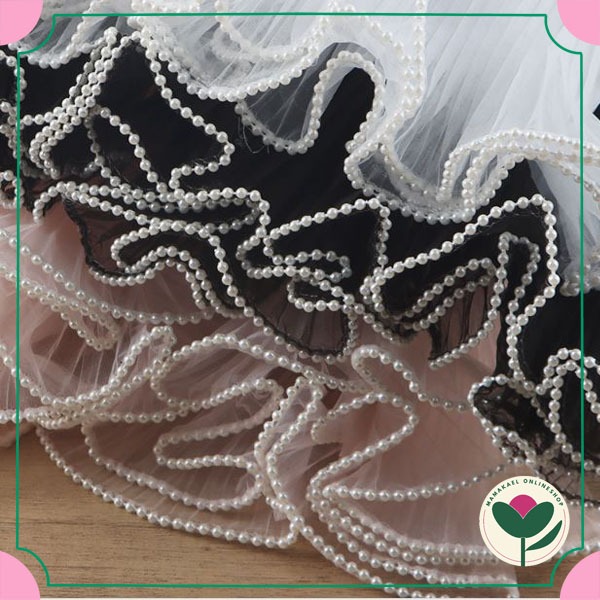 

1 rol 3.2 meter Pearl tulle cellophane mermaid romantic wrap mutiara bungkus buket bunga flower wrapping bouquet MK1781