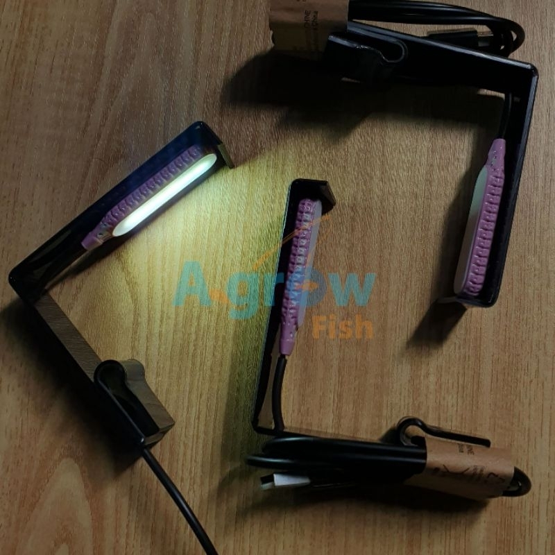 Lampu LED Aquarium Mini Lampu Soliter Cupang Lampu Usb Aquarium - agrowfish