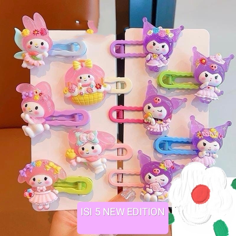 1BIJI Jepit Rambut ANAK SANRIO TIKTOP 1PCS Aksesoris Rambut Anak KURUMI MELODY Jepitan Fashion Wanit
