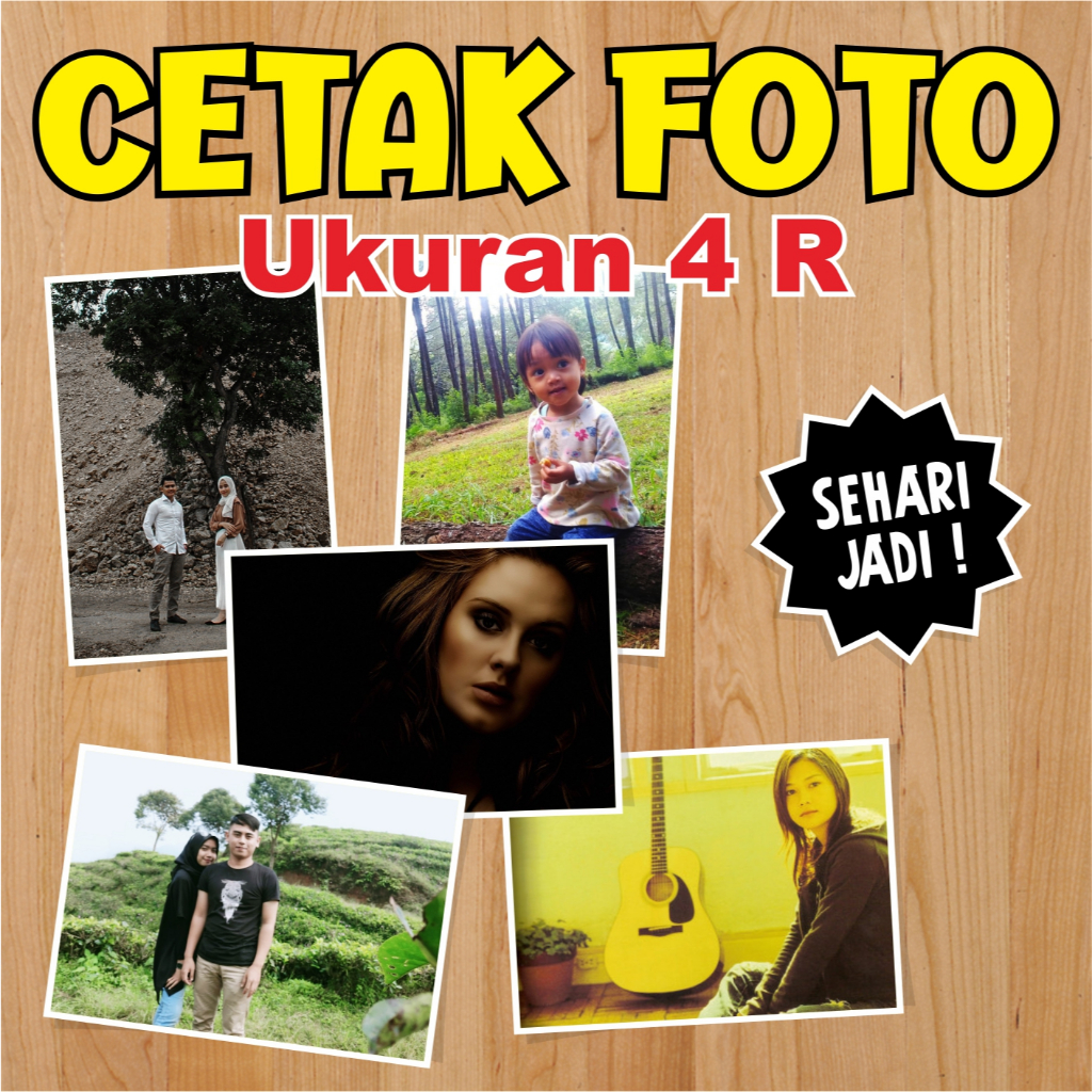 Cetak Foto Ukuran 4 R Full Laminasi Doff