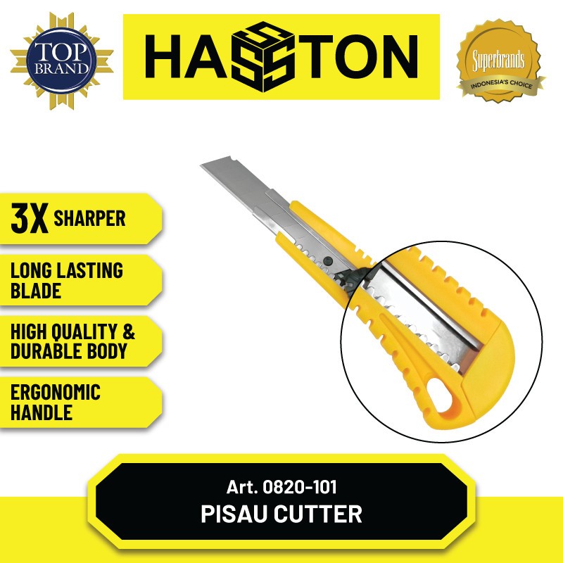 

HASSTON - Pisau Cutter Handle Plastik 18mm / Cutter Knife (0820-101)