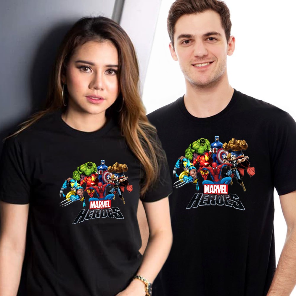 KAOS DEWASA UNISEX MARVEL HEROIS