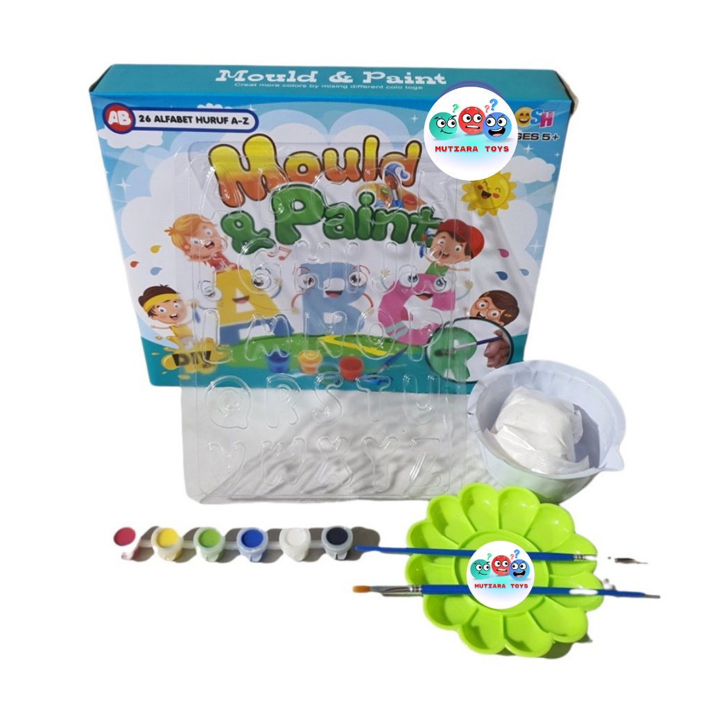 MM Mainan Edukasi Mould & Paint Mencetak dan Mewarnai Alfabet Huruf SH163