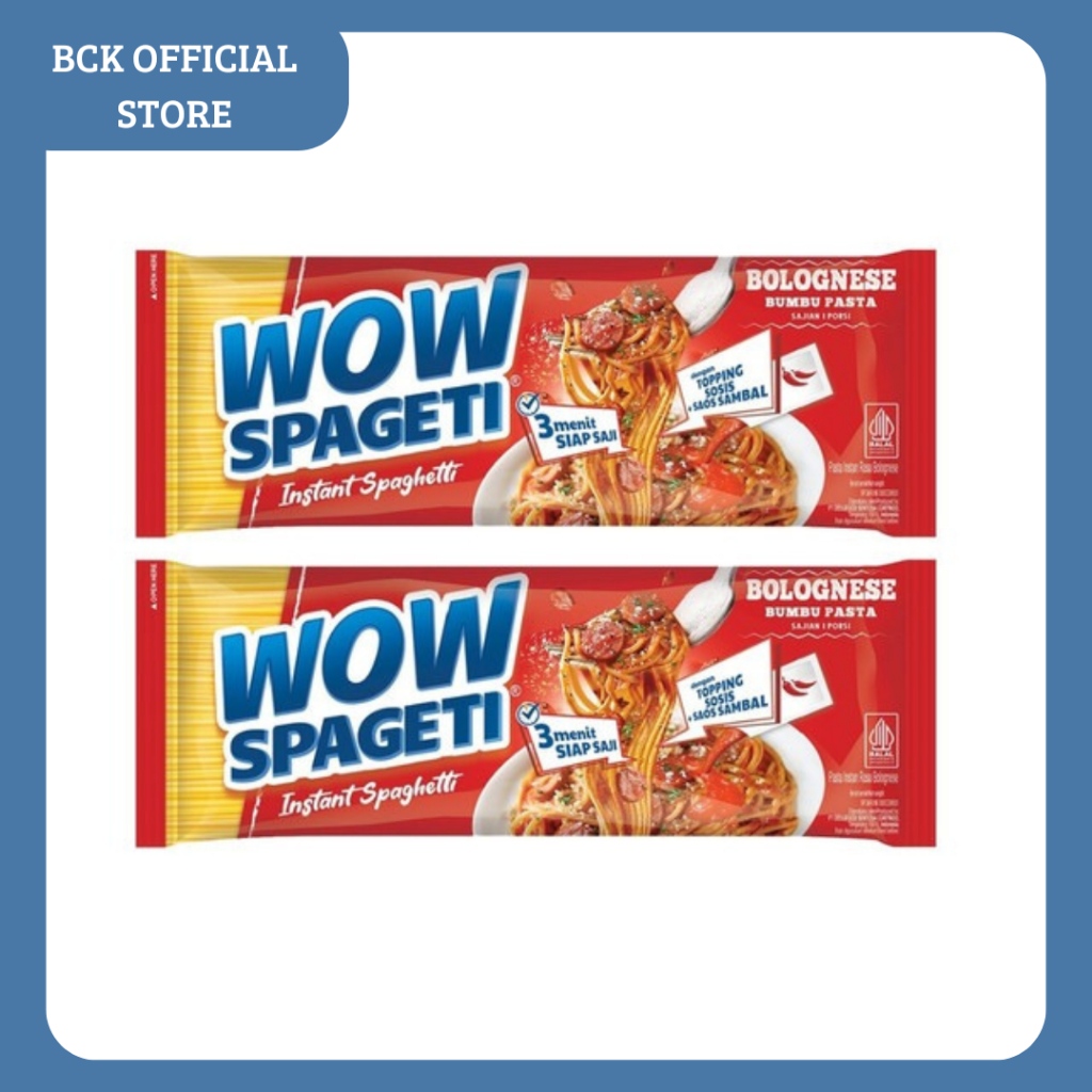 

Pasta WOW Spageti Meaty Bolognese 88gr (PCS)