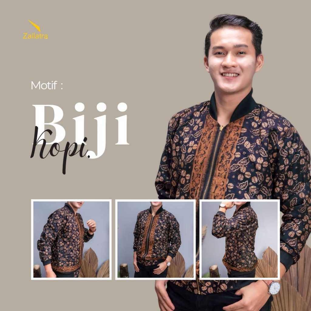 Jaket Batik Bomber Asli Jambi Berkualitas - Zallatra JP16
