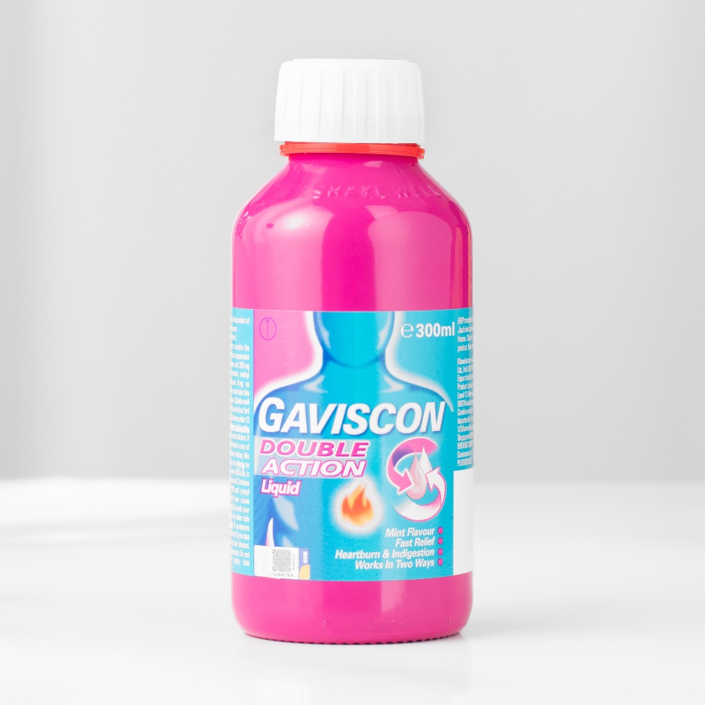 GAVISCON DOUBLE ACTION LIQUID ADVANCE OBAT MAAG LAMBUNG KEMASAN 300 ML ORIGINAL