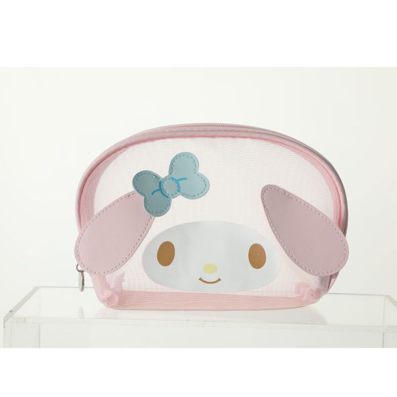 

[ POUCH SANRIO SERBAGUNA ] Pouch Serbaguna Transparan, Pouch Sanrio Jaring Jaring, POuch Tempat Kosmetik, Tempat Pensil