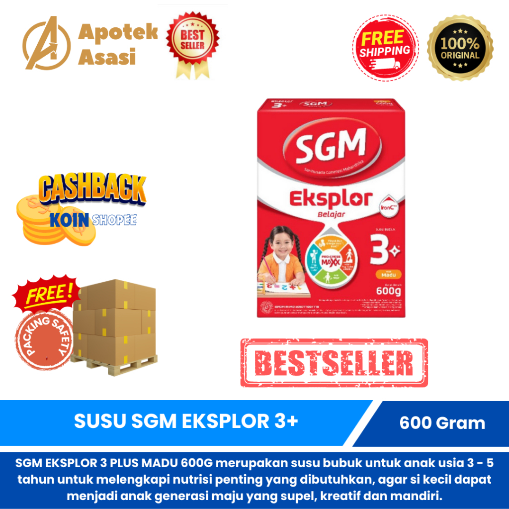 

SGM EKSPLOR 3+ USIA 3-5 TAHUN MADU 600 GR BOX