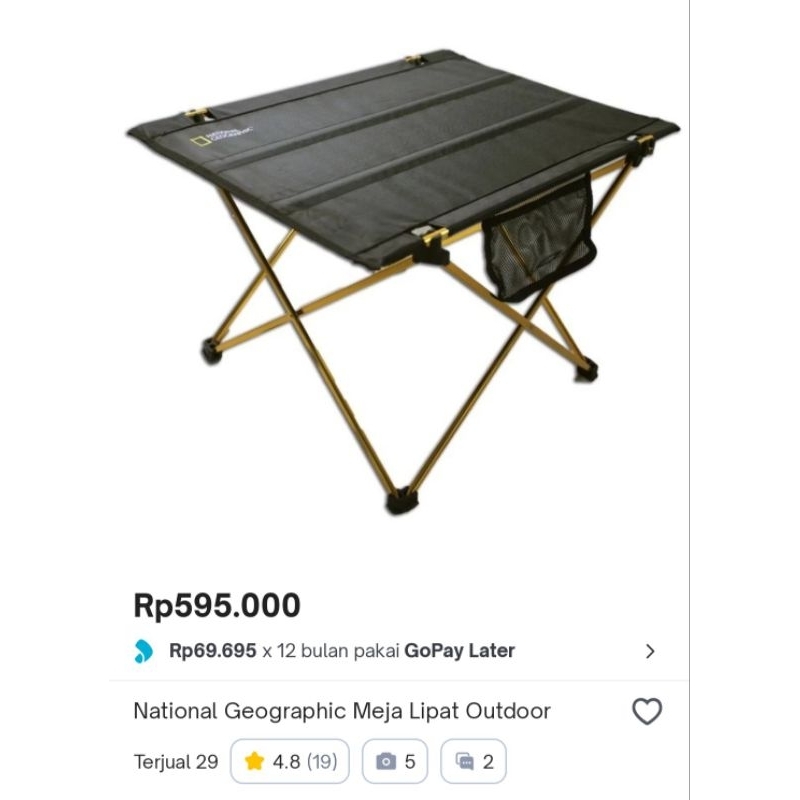 National Geographic Meja Camping Lipat Portable Outdoor