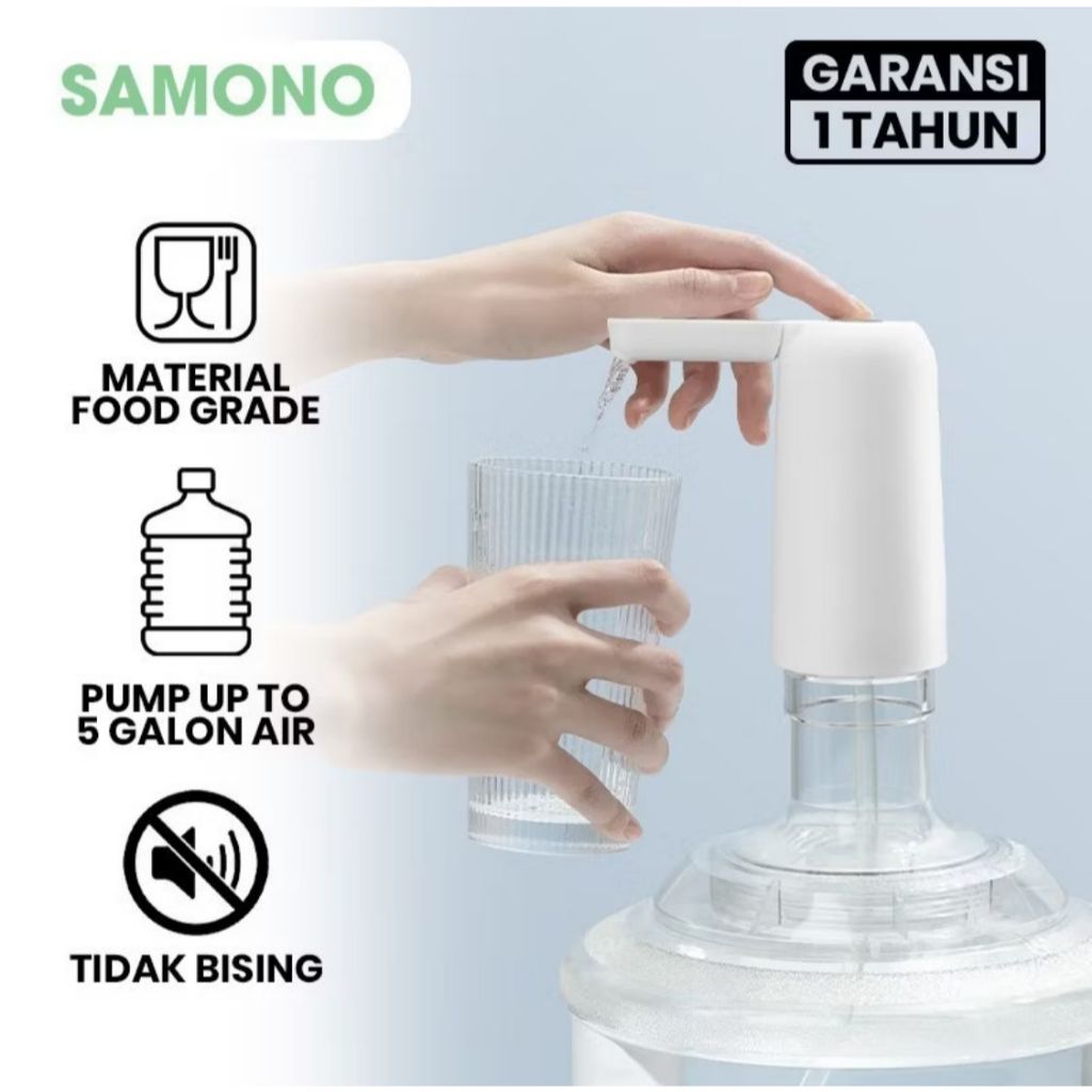 SAMONO Pompa Air Galon Portable Water Pump Rechargeable