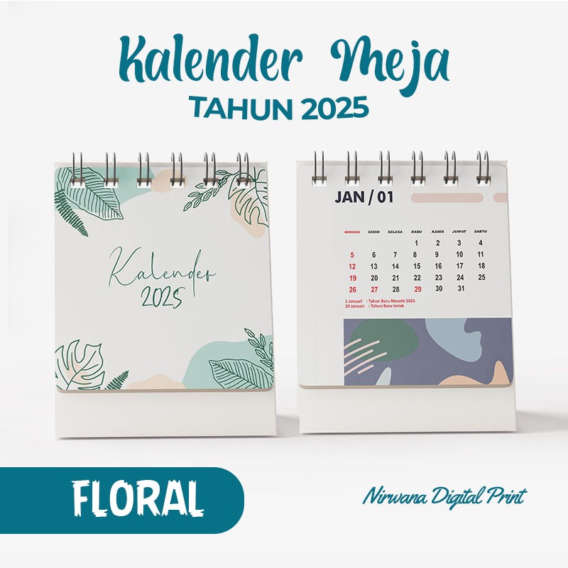 

KALENDER MEJA AESTHETIC FLORAL TAHUN 2025