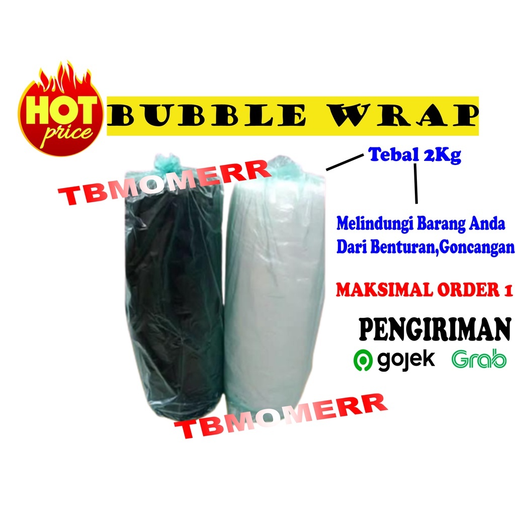 

BUBBLE WRAP / BUBLE WRAP HITAM DAN BENING 2KG MAKS 1ROLL