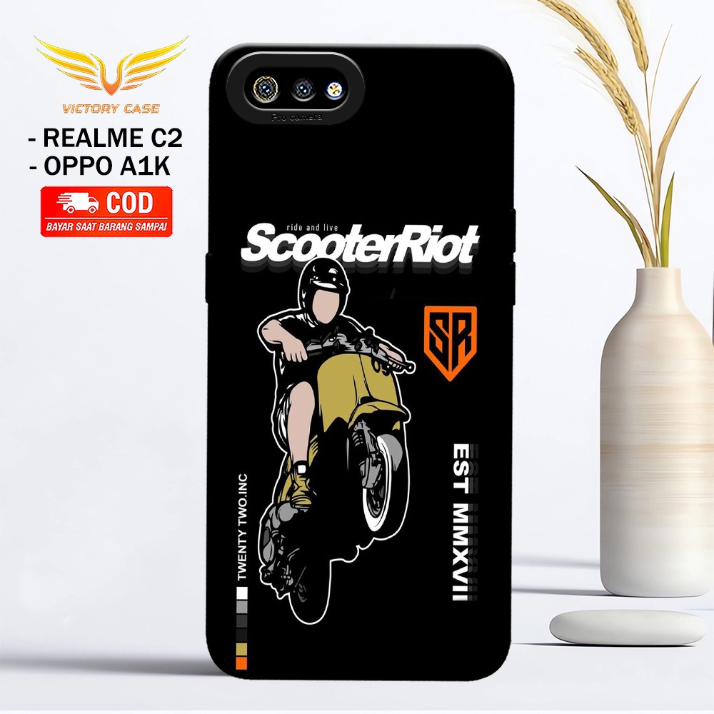 New Vespa Case - Softcase Oppo A1K / Realme C2 - Terbaru - Case Hp Oppo A1K / Realme C2 - Casing Opp