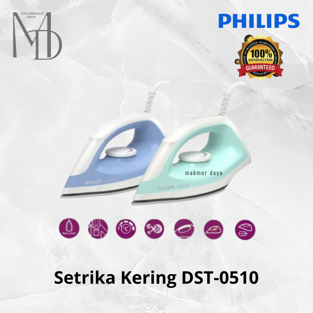 Setrika Philips DST 0510 / DST0510 Strika Anti Lengket DST-0510