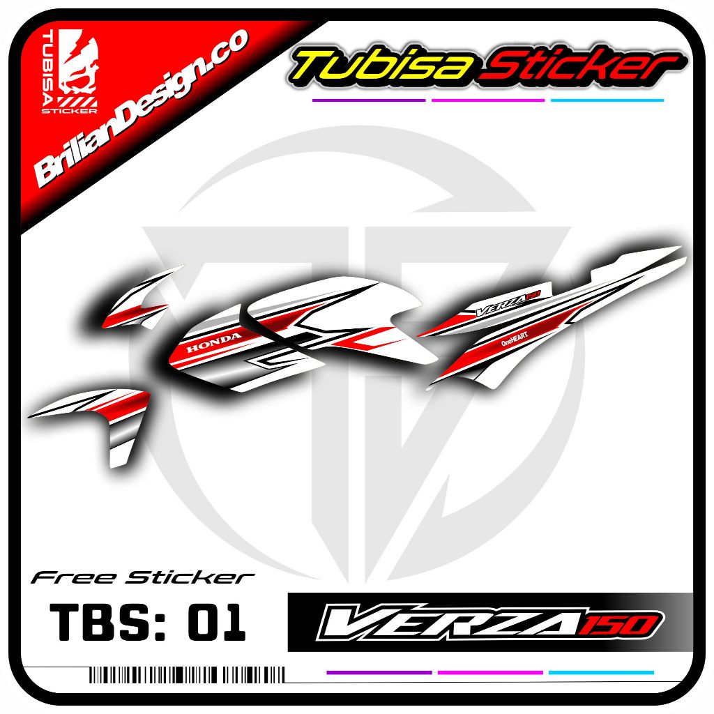 Stiker Striping Motor Verza - Stiker Sticker Striping Variasi Motor Verza. TBS.01