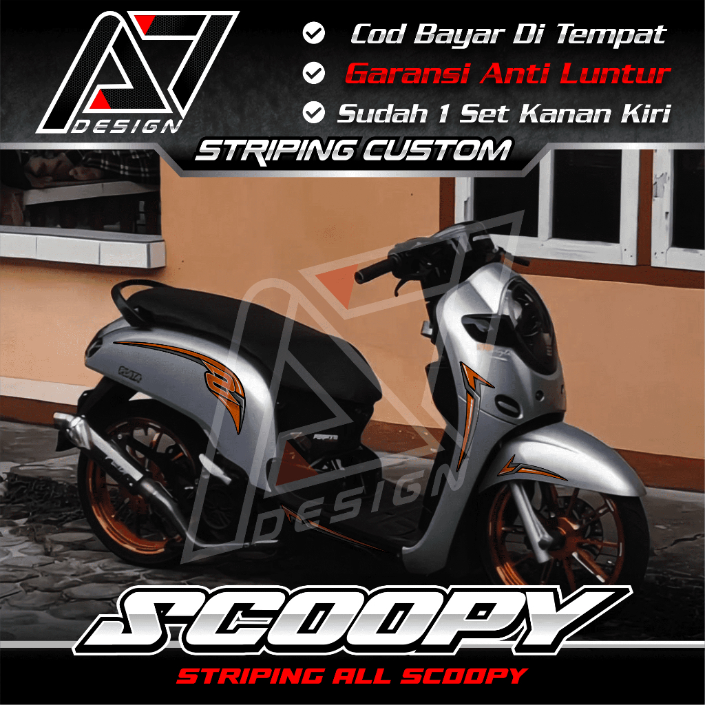 striping all scoopy - list striping scoopy (semua jenis scoopy) desain simple cocok untuk body warna