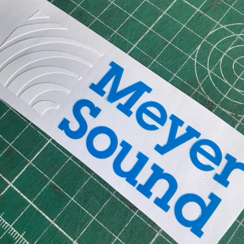 meyer sound stiker cutting