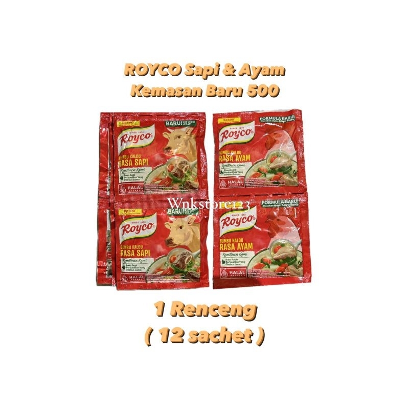 

Royco Sapi dan Ayam bumbu kaldu penyedap rasa 8gram