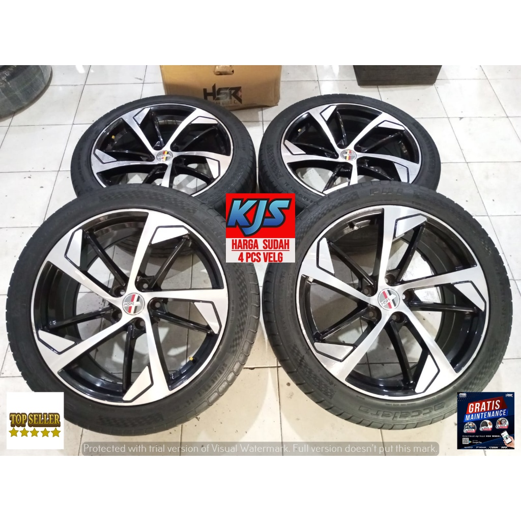 Pelek Mobil Racing Second R19 HSR Arai Pcd 5x112 Ban Bonus Ring 19 Buat Mercy Innova CRV Xtrail Camr