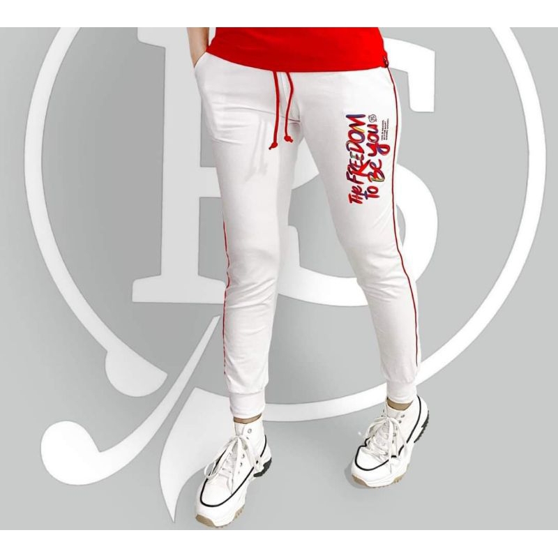 JOGER PANJANG MERAH PUTIH