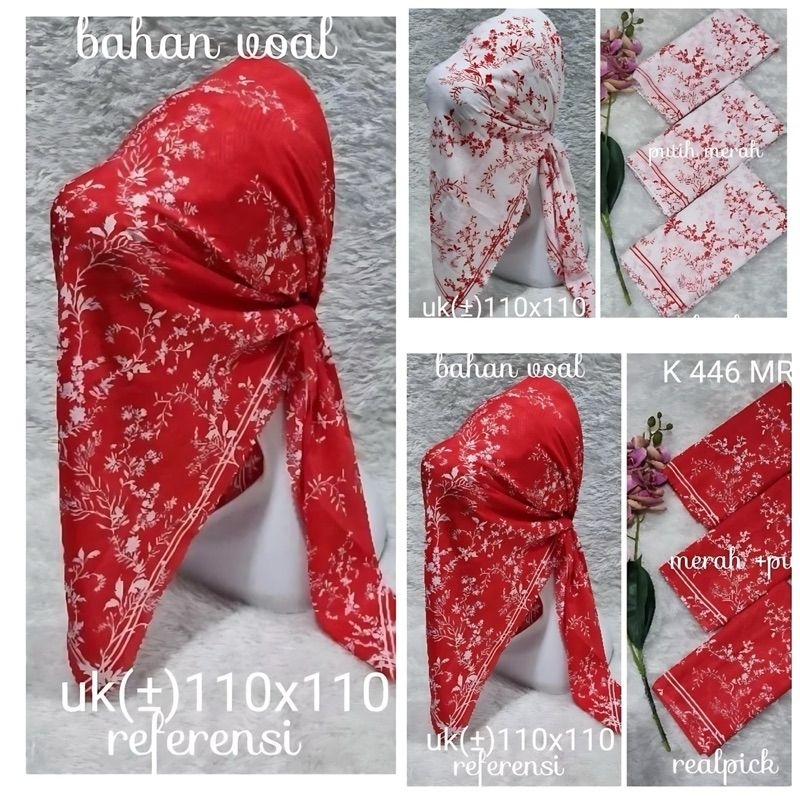 jilbab voal motif merah putih / jilbab agustusan / jilbab kemetdekaan