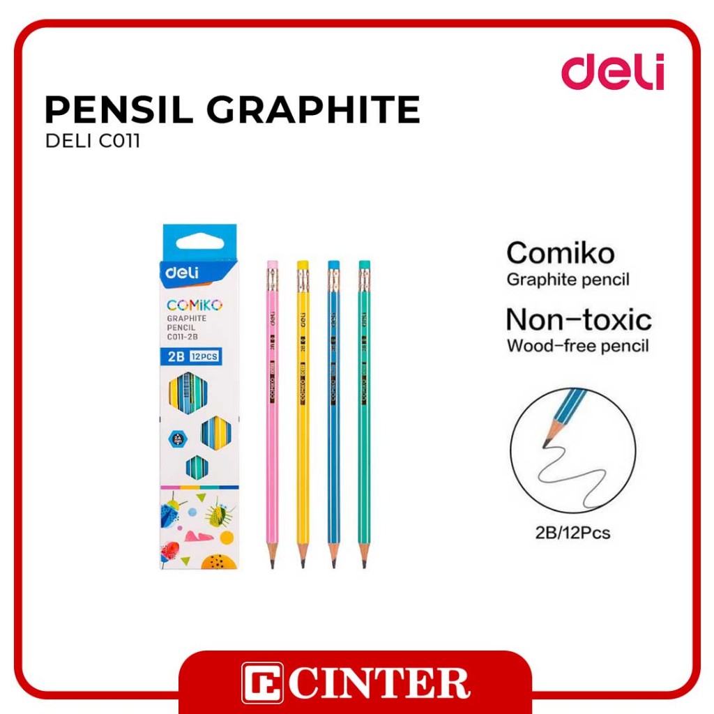 

DELI - PENSIL / ALAT TULIS / PenCIL GRAPHITE 2B COMIKO C011