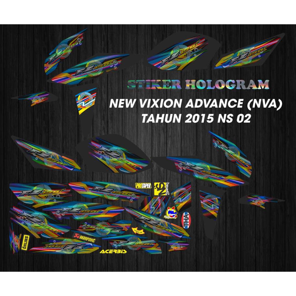 HOLOGRAM STIKER STRIPING LIST VARIASI YAMAHA NEW VIXION ADVANCE GRAFIS 002