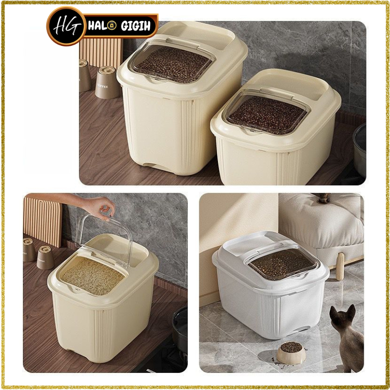 Tempat Beras Kacang 5kg / 10kg / 15kg Rice Box Tempat Penyimpanan Beras Kapasitas Besar