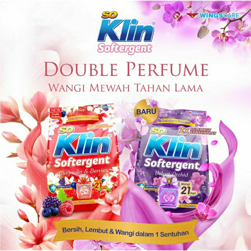 So Klin Softergent 770g Powder Detergen Soklin 770 gram Detergent Bubuk + Pewangi Japanese Sakura & 