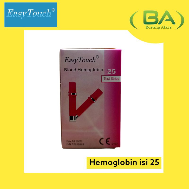 Strip Easy Touch Hemoglobin Isi 25 Strip  Test HB Refill Easy Touch  Strip Easy Touch Hemoglobin