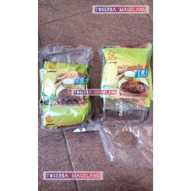 

Teh Dandang 2 in 1 Teh Gula Tebu isi 10 sachet BONUS 1 pcs Gelas Kaca